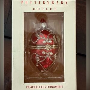 Pottery Barn Beaded Egg Ornament